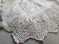 画像10: フランスヴィンテージ　子ども用ケープ Broderie Anglaise (10)