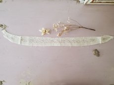 画像2: フランスアンティーク　白糸刺繍　飾りパーツB (2)