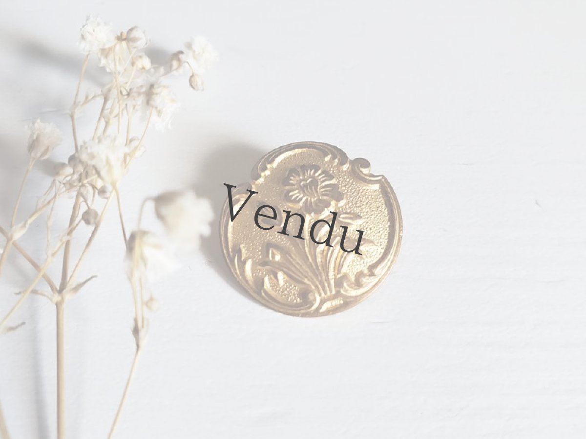 画像2: フランス1900年前後　アール=ヌーヴォー メタルボタン AP&Cie PARIS 18mm (2)