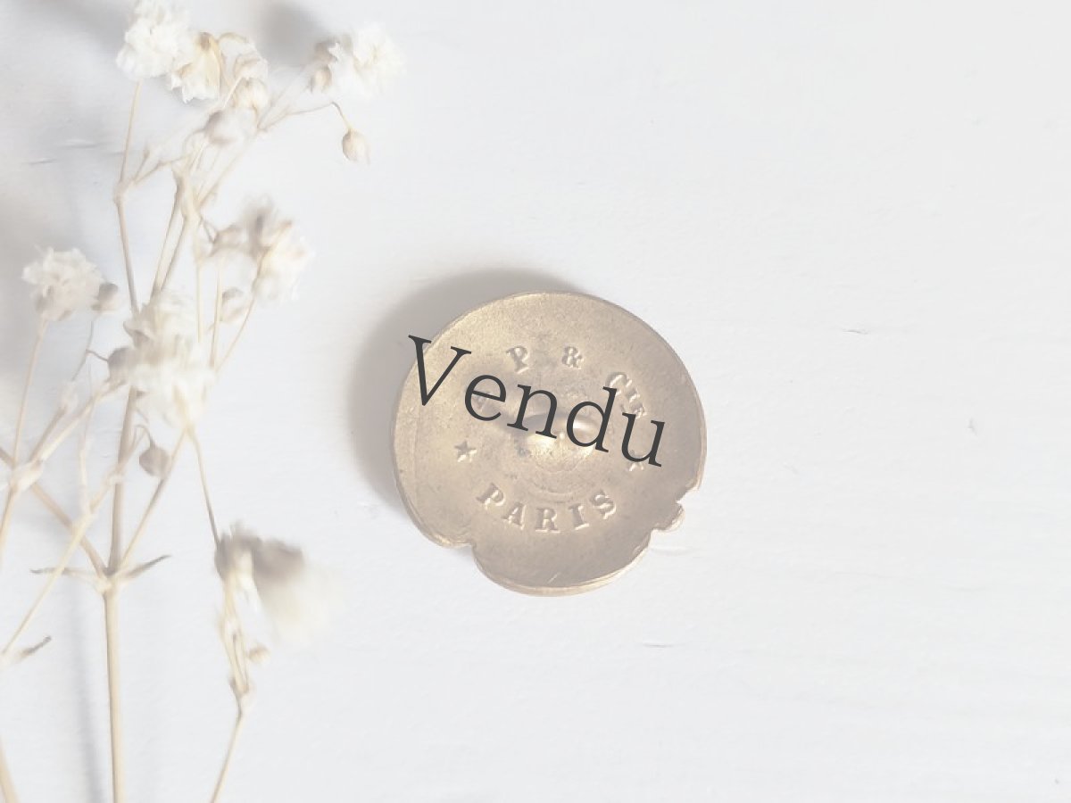 画像3: フランス1900年前後　アール=ヌーヴォー メタルボタン AP&Cie PARIS 18mm (3)