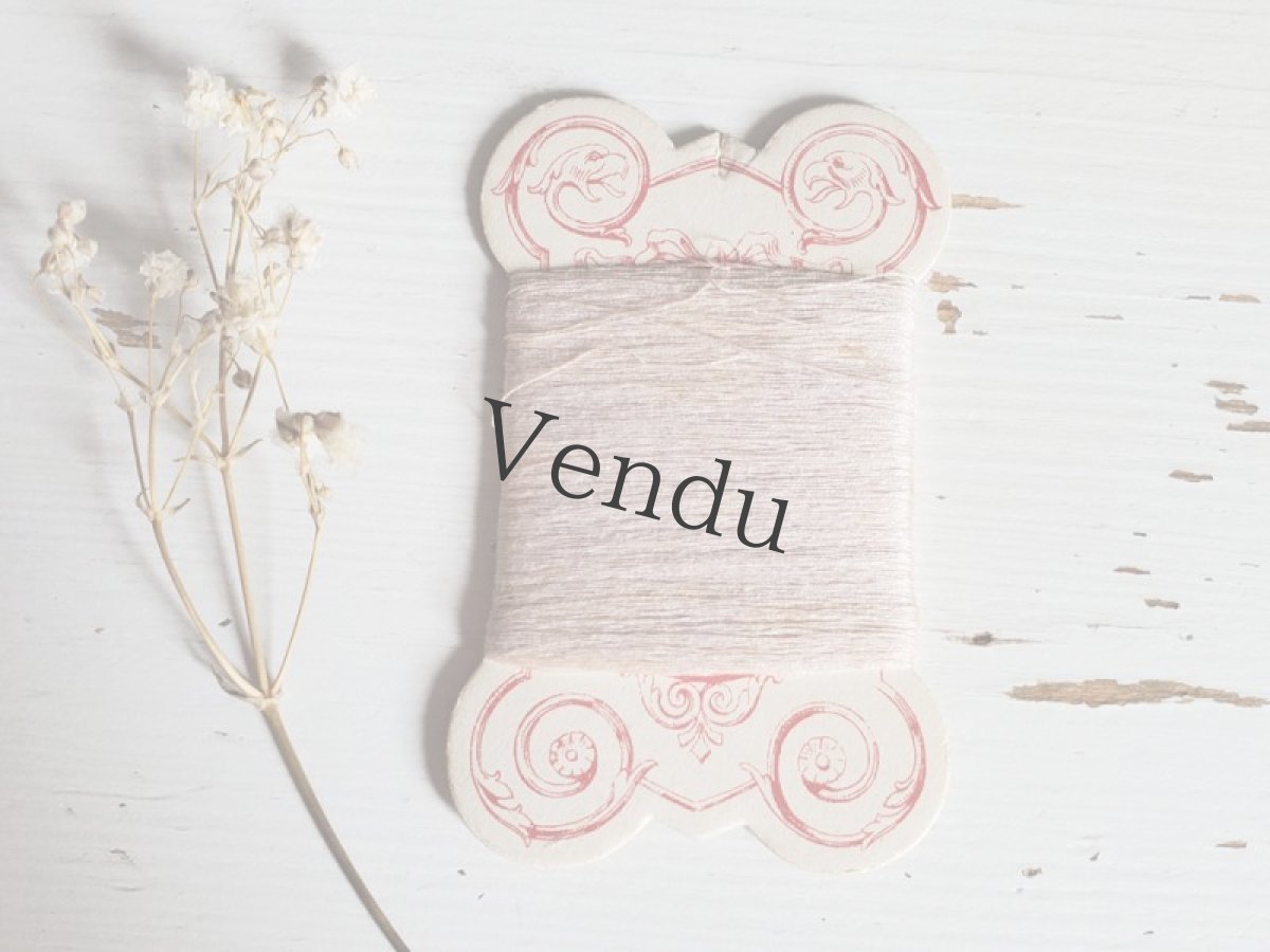 画像1: フランスアンティーク 糸巻き DL ニュアンスグレーA (1)