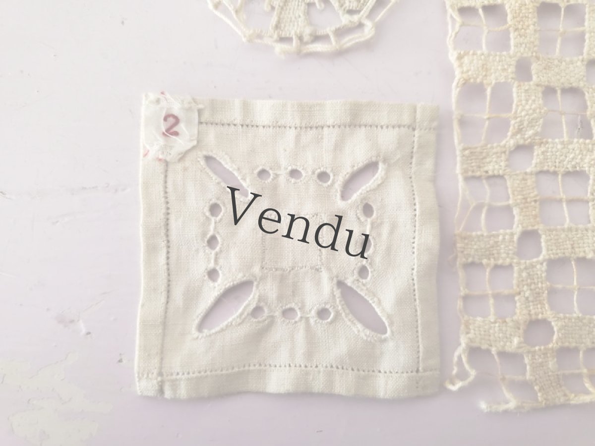 画像2: フランスアンティーク　レースモチーフセット (2)