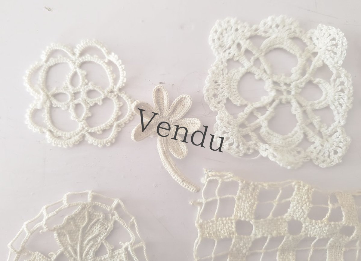 画像4: フランスアンティーク　レースモチーフセット (4)