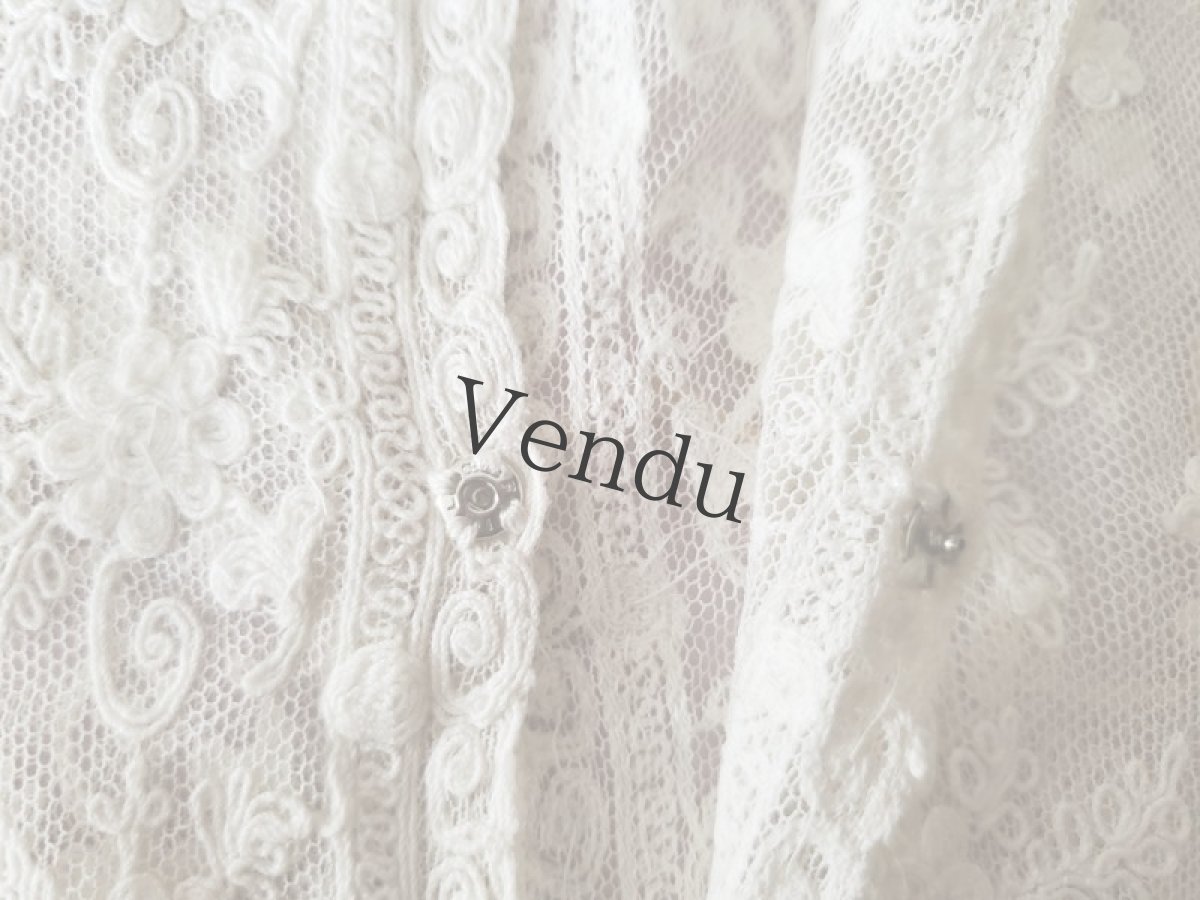 画像9: フランスヴィンテージ　べべのボネとジレSET (9)