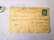 画像5: フランス 1900-1940年 Bonne Année 切手つきポストカード ツバメ (5)