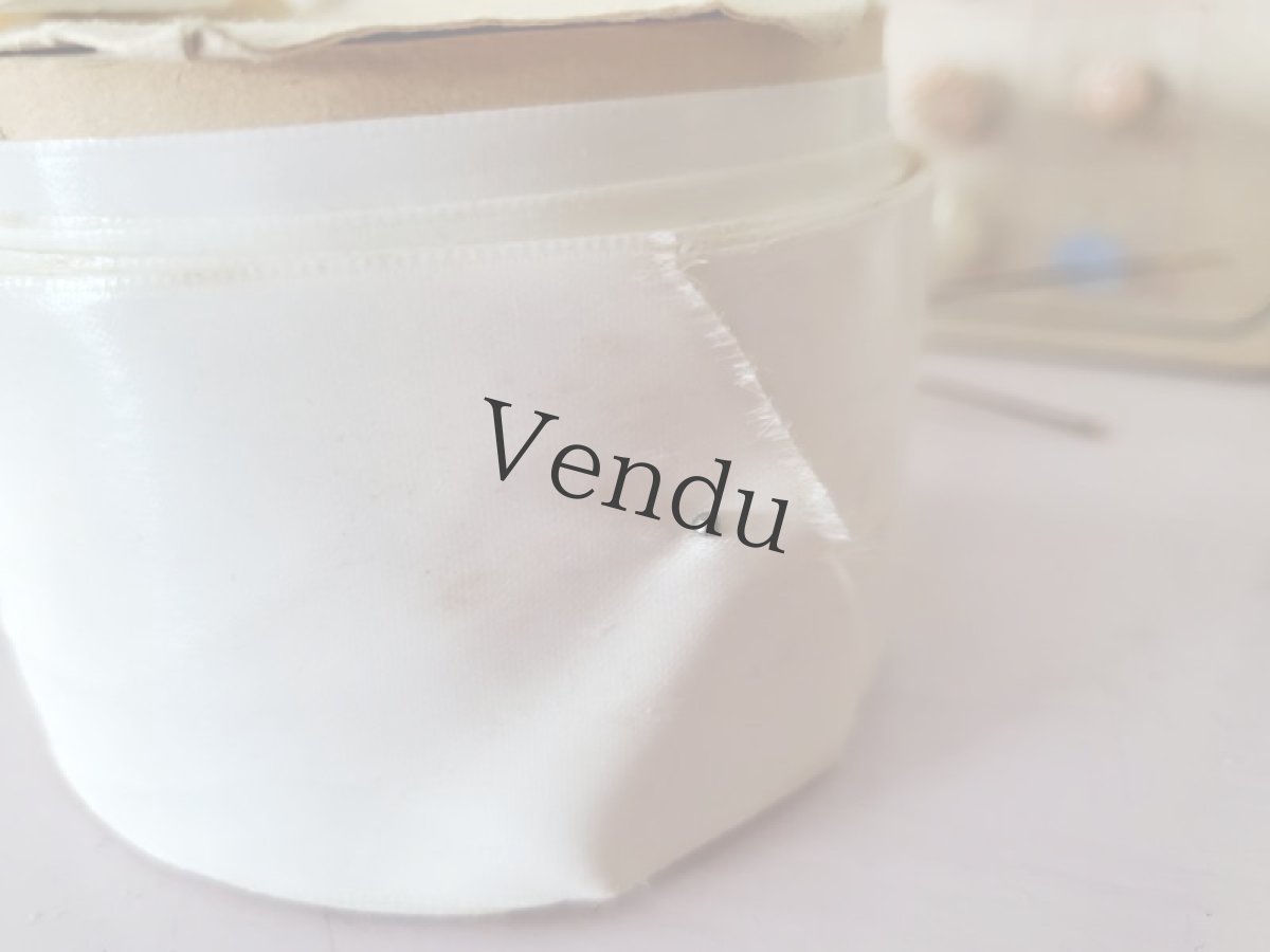 画像8: フランスアンティーク　巻きリボン Pon440 No.9 Blanc (8)