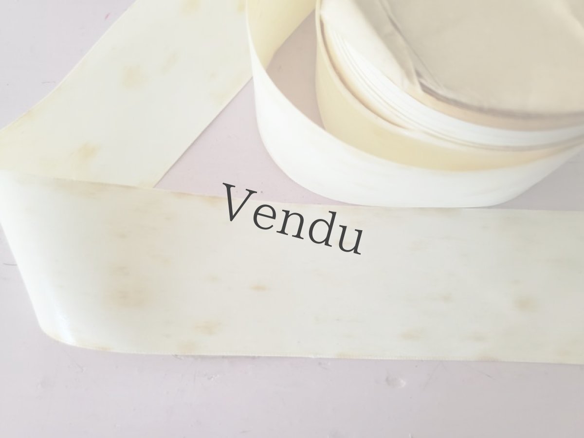 画像3: フランスアンティーク　巻きリボン Pon440 No.9 Blanc (3)