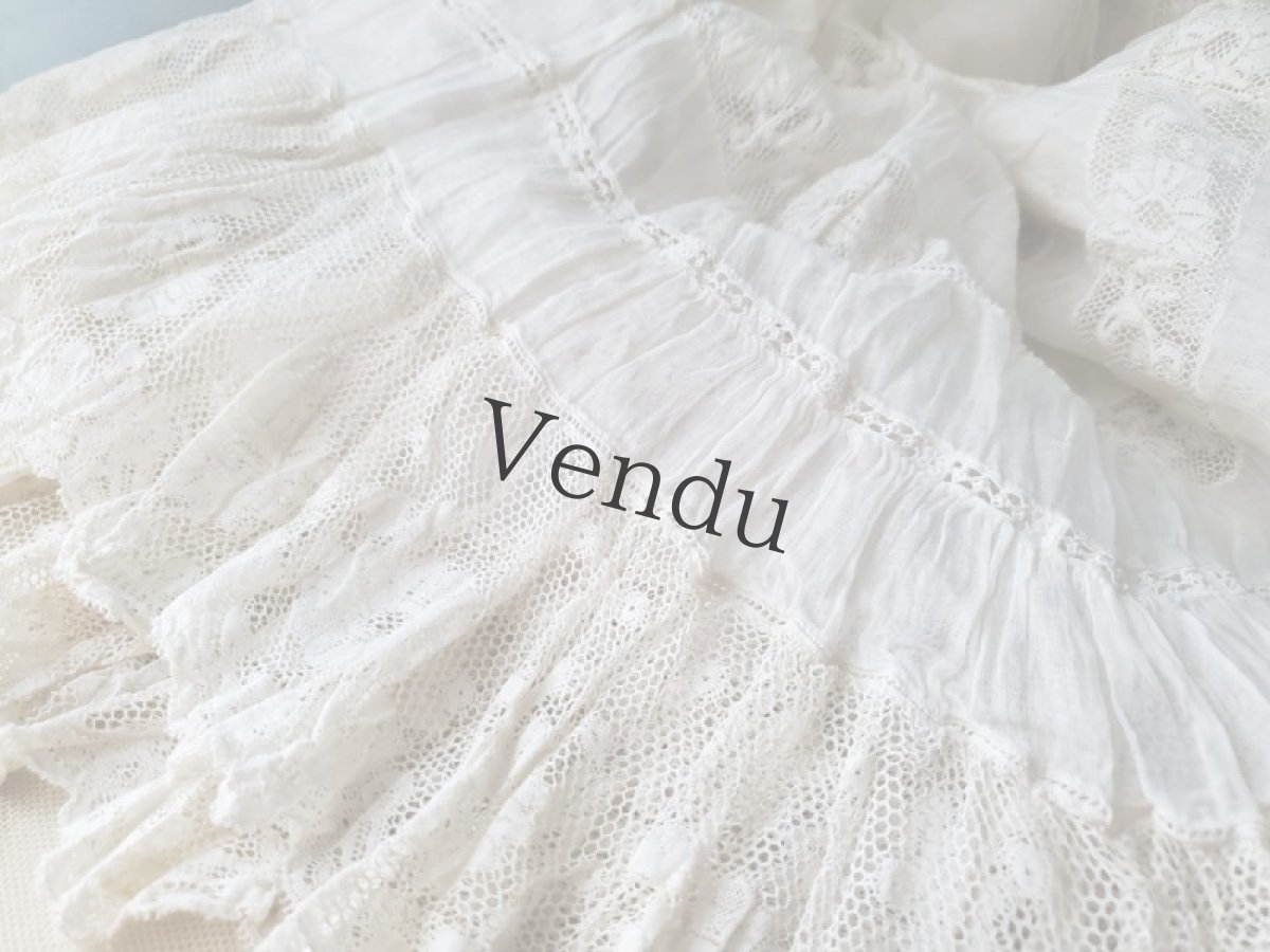 画像2: フランスアンティーク　ジュポンの裾はぎれ　ヴァランシエンヌレース200cm(400cm) (2)