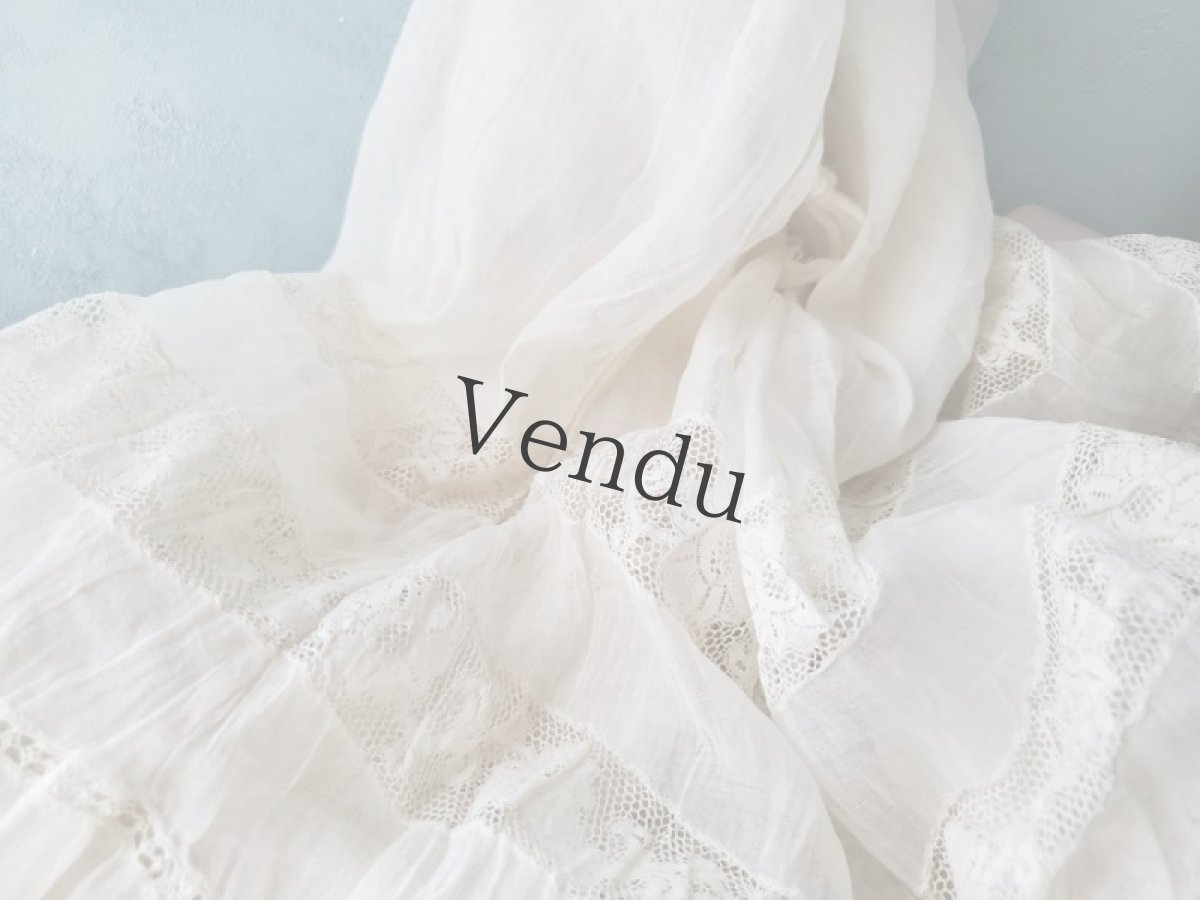 画像3: フランスアンティーク　ジュポンの裾はぎれ　ヴァランシエンヌレース200cm(400cm) (3)