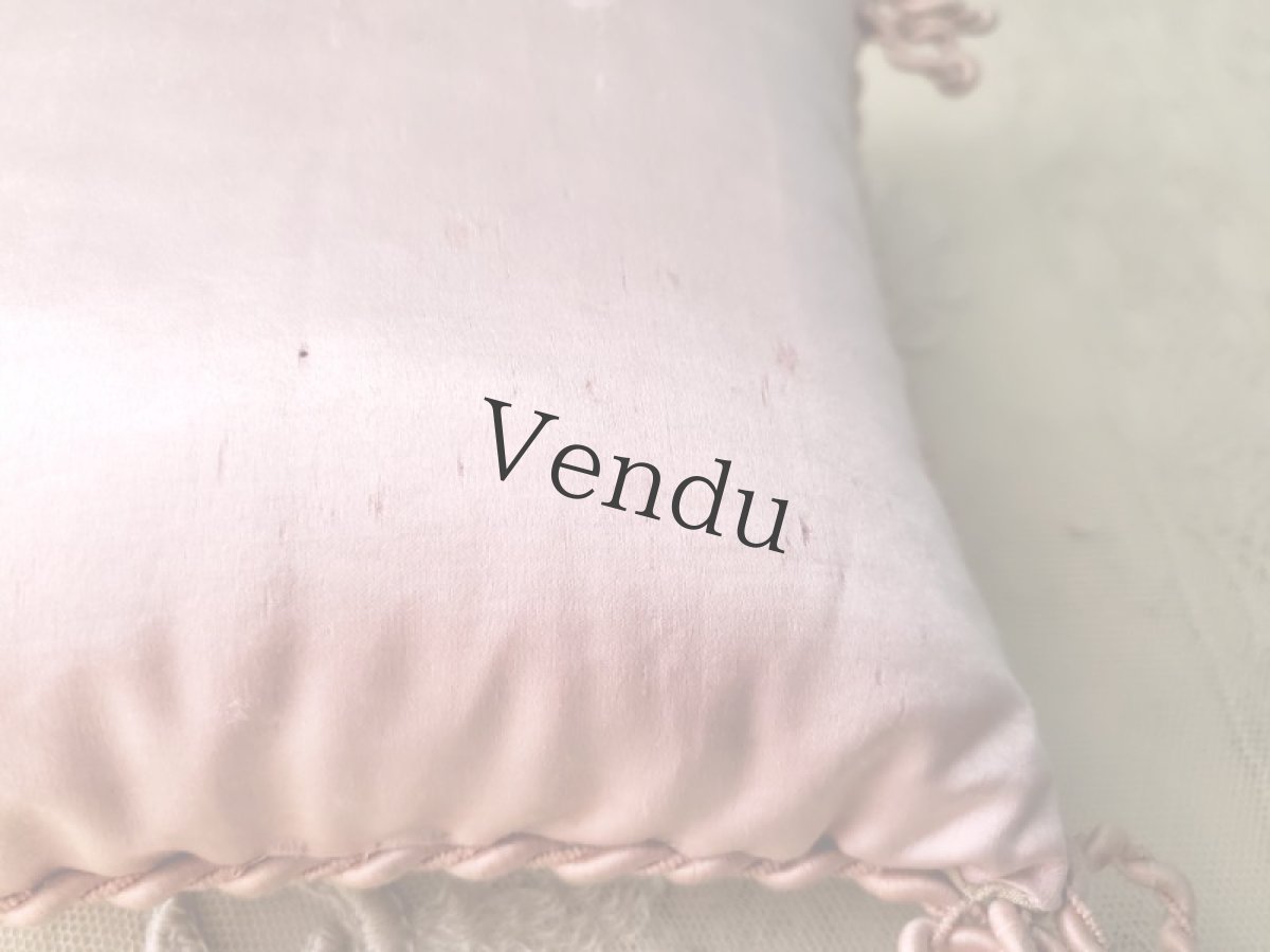 画像7: フランスアンティーク　ハットピン用 コード刺繍のピンクッション Rose (7)