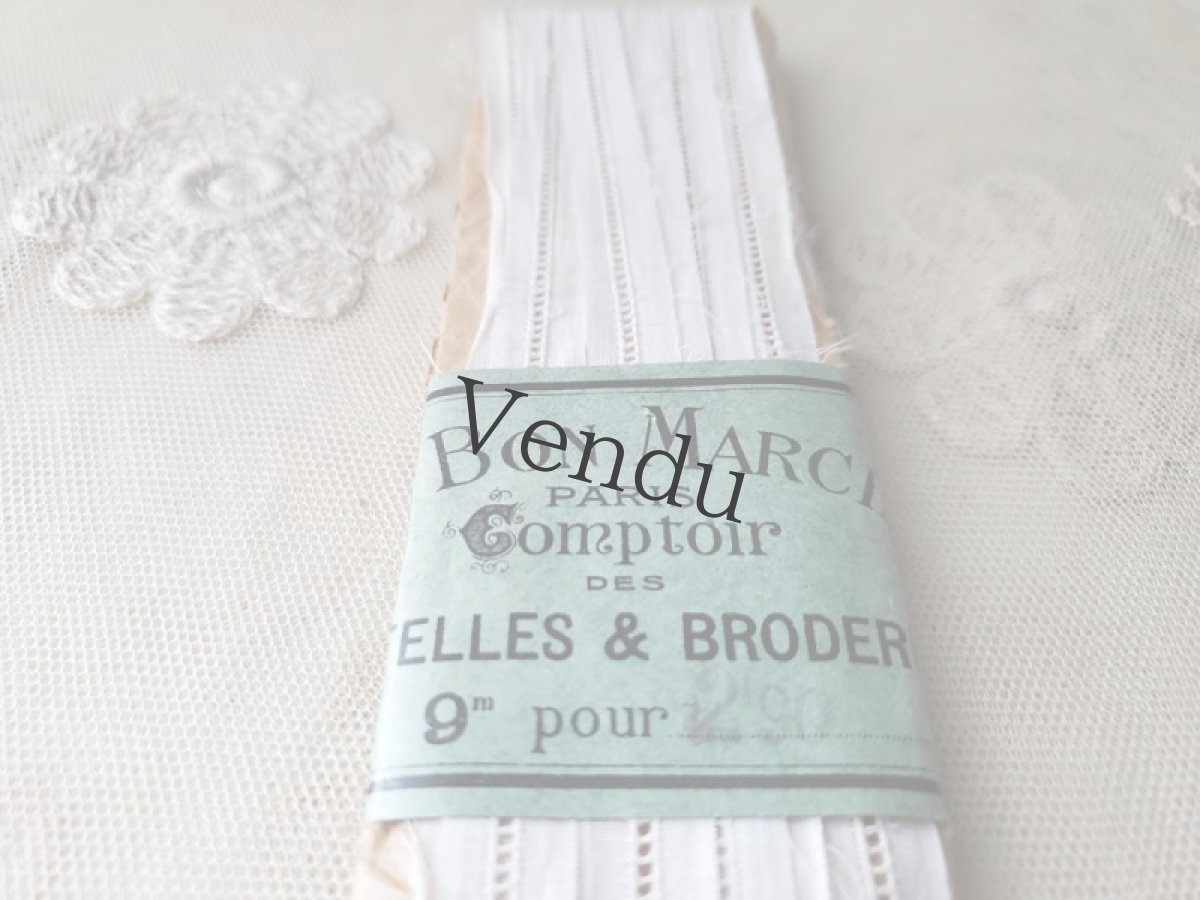 画像3: フランスアンティーク　未使用 ラベルつきレースブレード AU BON MARCHÉ (3)