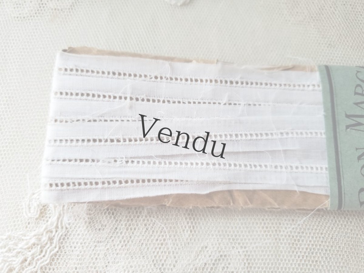 画像4: フランスアンティーク　未使用 ラベルつきレースブレード AU BON MARCHÉ (4)