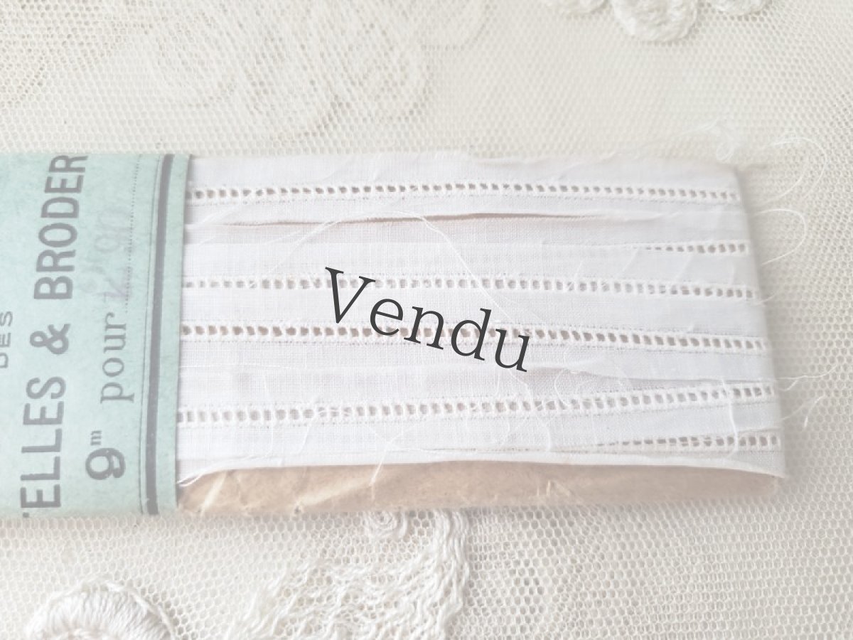 画像5: フランスアンティーク　未使用 ラベルつきレースブレード AU BON MARCHÉ (5)