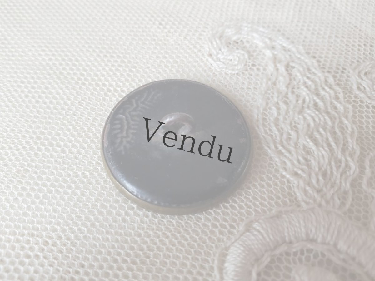 画像4: フランス1900年前後　アール=ヌーボー メタルボタン 26mm (4)