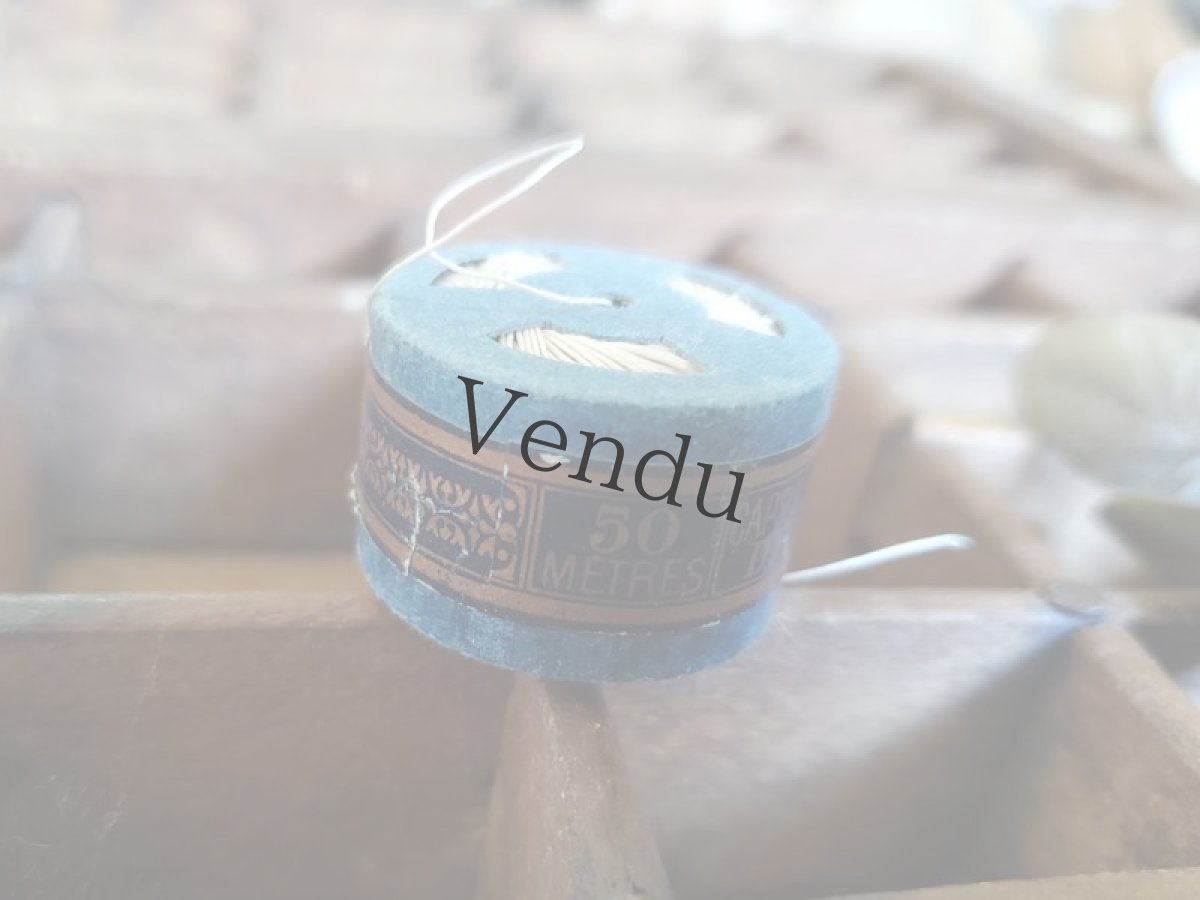 画像3: フランス 1900年前後 カプセル入り糸玉 リネン 100 AU CONSCRIT (3)