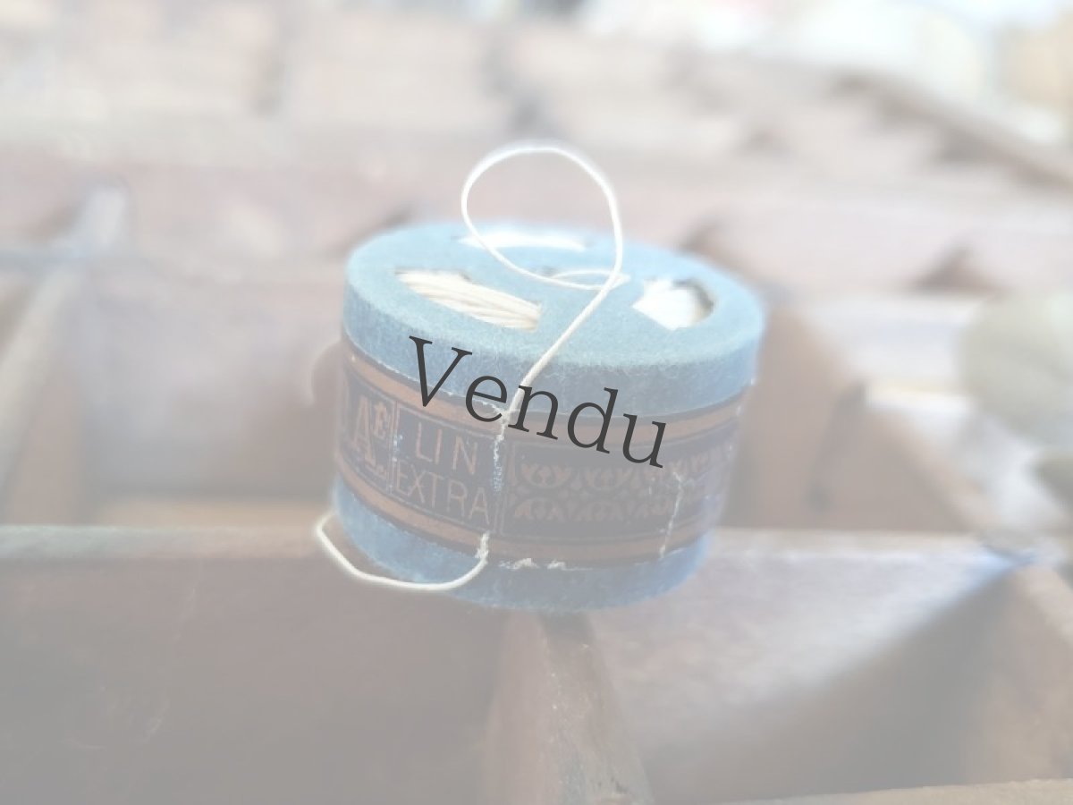 画像4: フランス 1900年前後 カプセル入り糸玉 リネン 100 AU CONSCRIT (4)