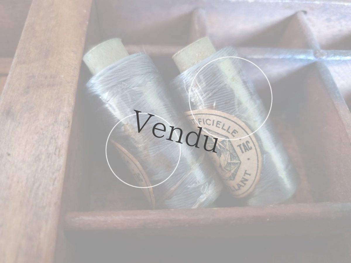 画像6: フランスヴィンテージ 未使用 筒状糸巻き ブリリアントブルー (6)