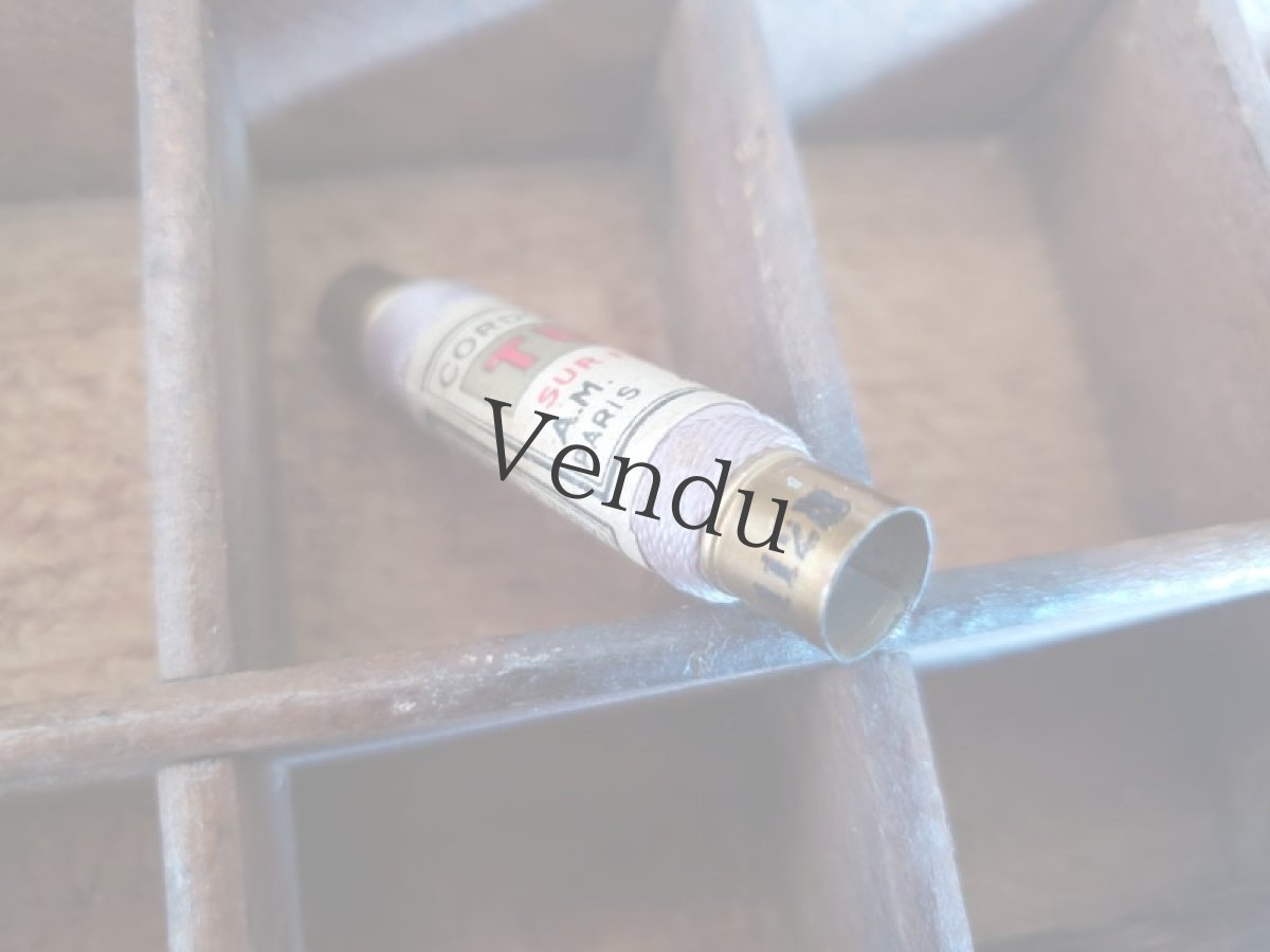 画像4: フランスヴィンテージ 未使用 シルクの筒状糸巻き TUBOR ラベンダー (4)