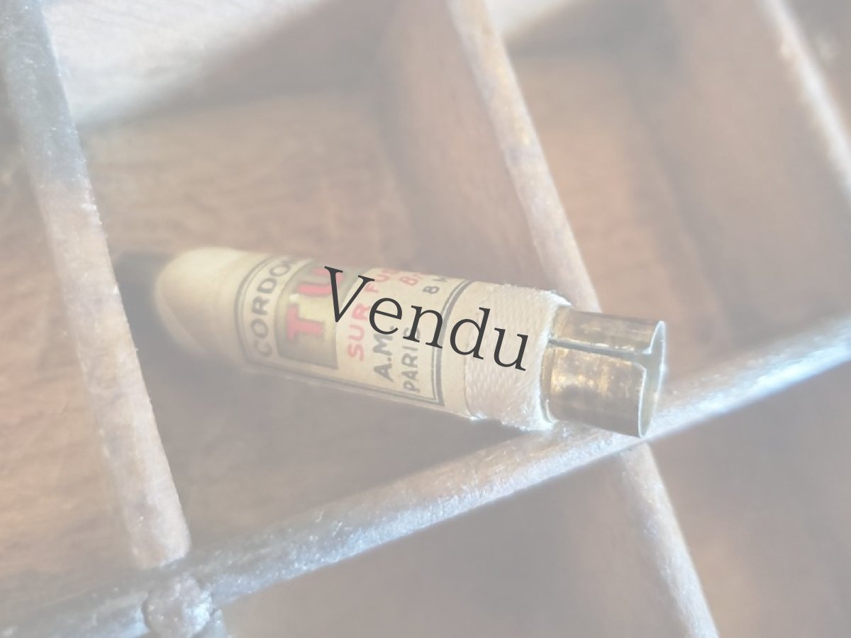 画像4: フランスヴィンテージ 未使用 シルクの筒状糸巻き TUBOR エクリュ (4)