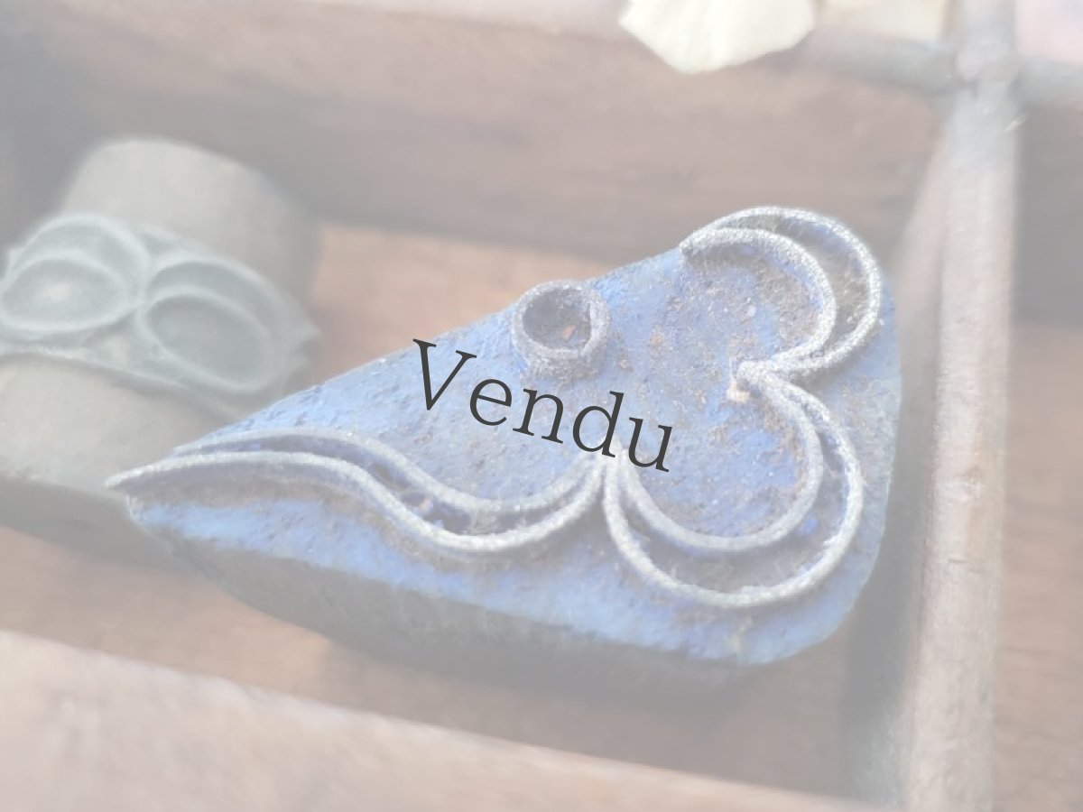 画像2: フランス 1900年前後 刺繍木製スタンプ 2こセット (2)