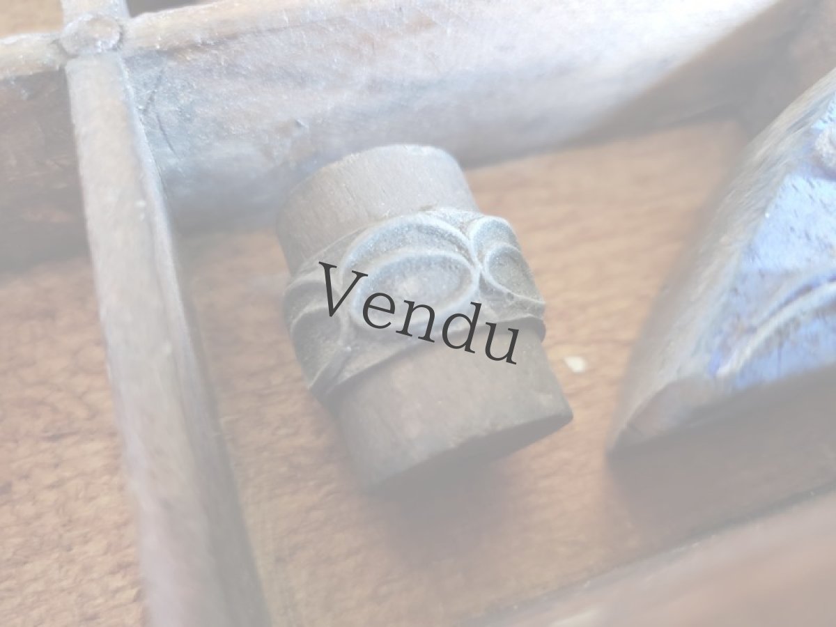 画像3: フランス 1900年前後 刺繍木製スタンプ 2こセット (3)