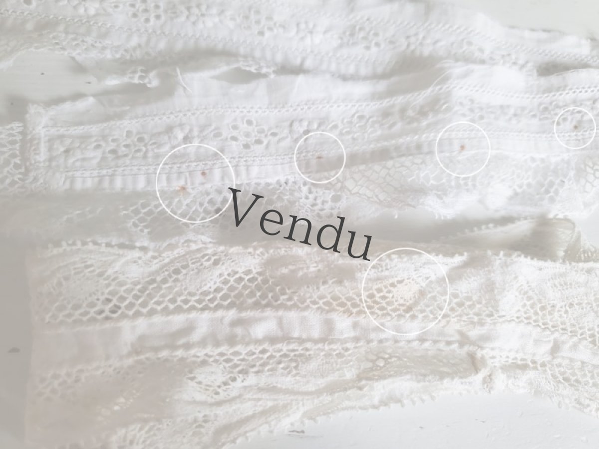 画像6: フランスアンティーク　刺繍レース 3本セット (6)