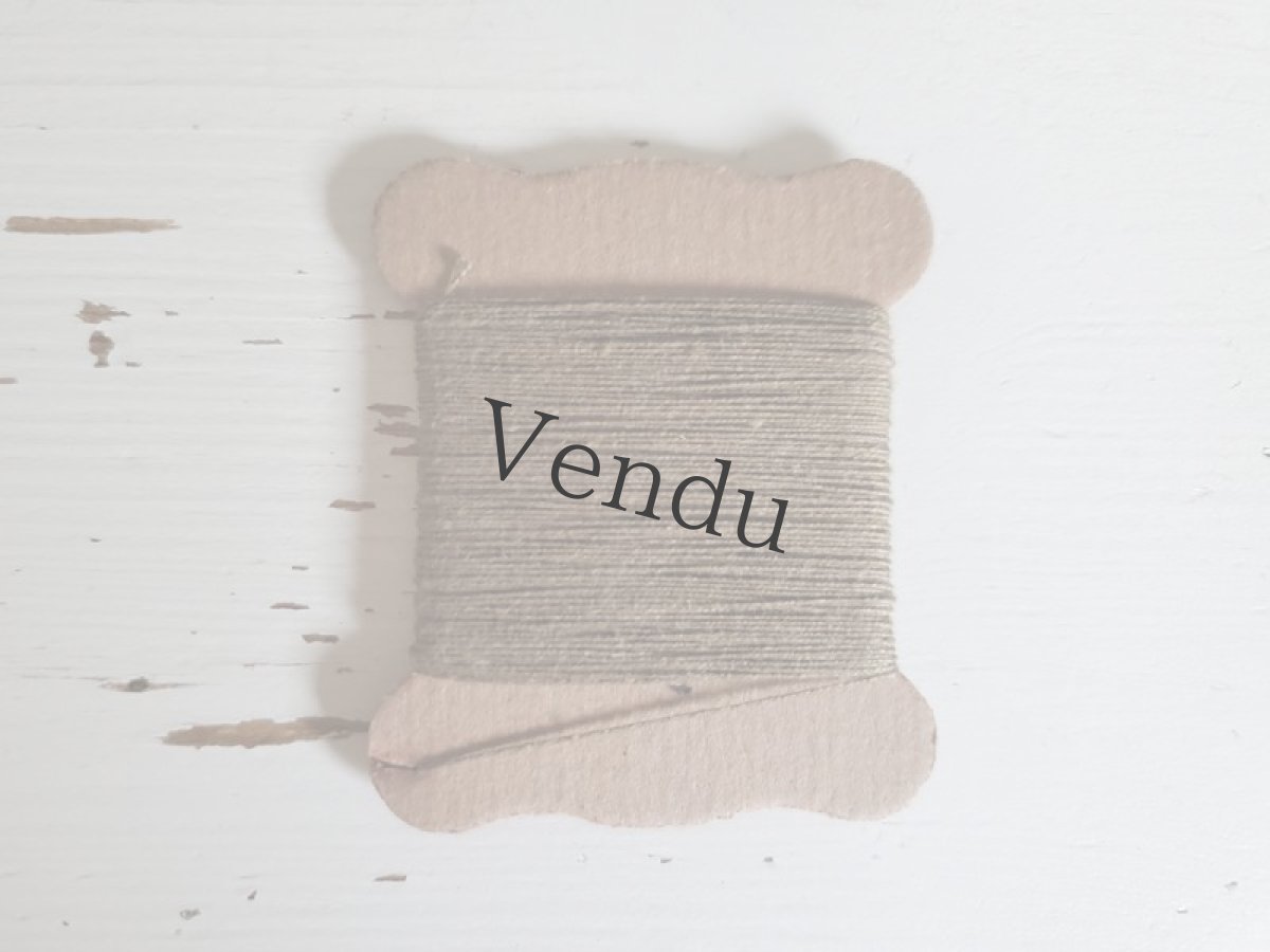 画像3: フランスアンティーク　小さなリネン糸巻き オリーブ 40 (3)