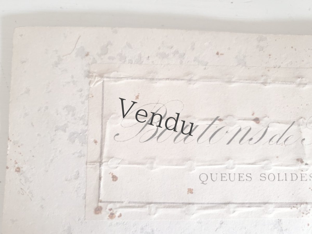 画像7: フランス 1900年前後　布製ボタンシート MODE DE PARIS 18mm (7)