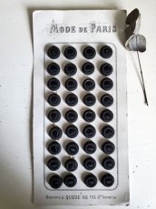 画像2: フランス 1900年前後　布製ボタンシート MODE DE PARIS 16mm (2)