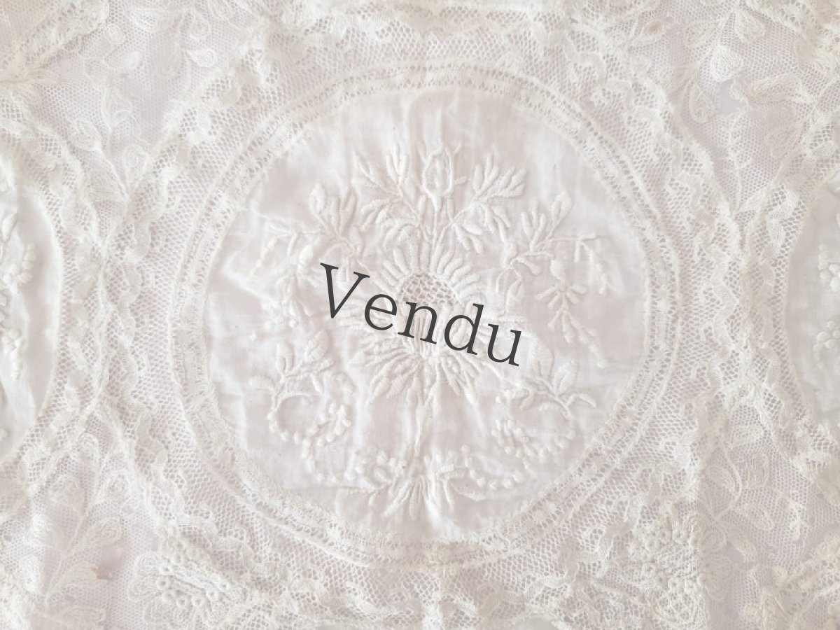 画像3: フランスアンティーク　ノルマンディレースのドイリー (3)