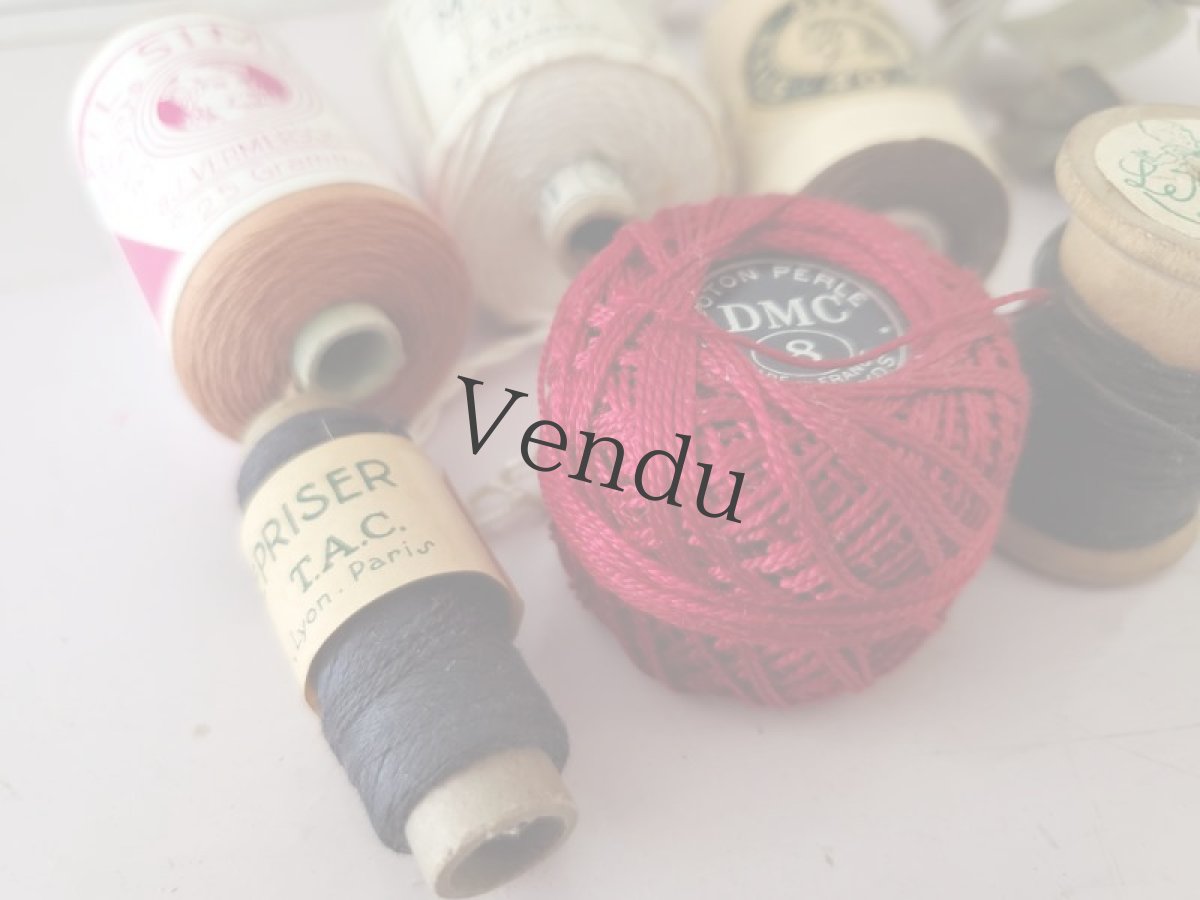 画像5: フランス蚤の市　ボビン＆糸玉 6種セット (5)