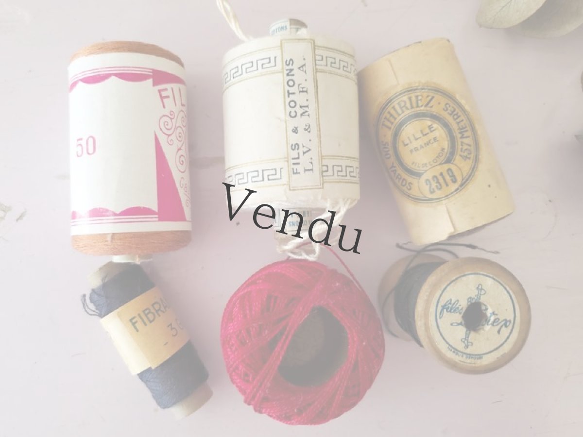 画像3: フランス蚤の市　ボビン＆糸玉 6種セット (3)