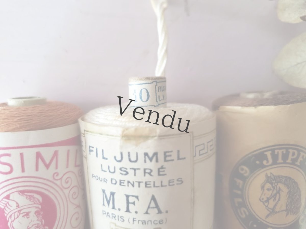 画像4: フランス蚤の市　ボビン＆糸玉 6種セット (4)