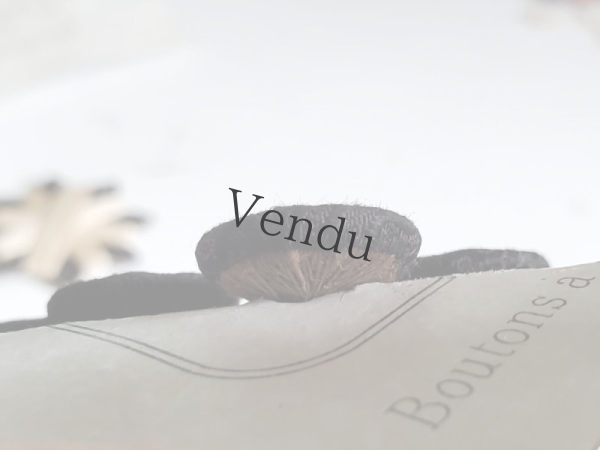 画像5: フランス 1900年前後　布製ボタンシート MODE DE PARIS 18mm (5)