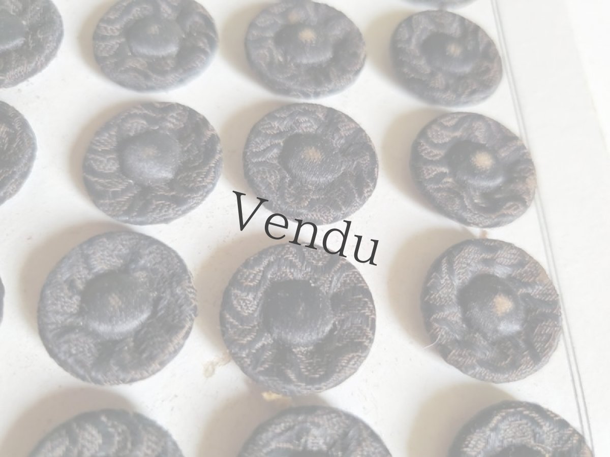 画像4: フランス 1900年前後　布製ボタンシート MODE DE PARIS 18mm (4)