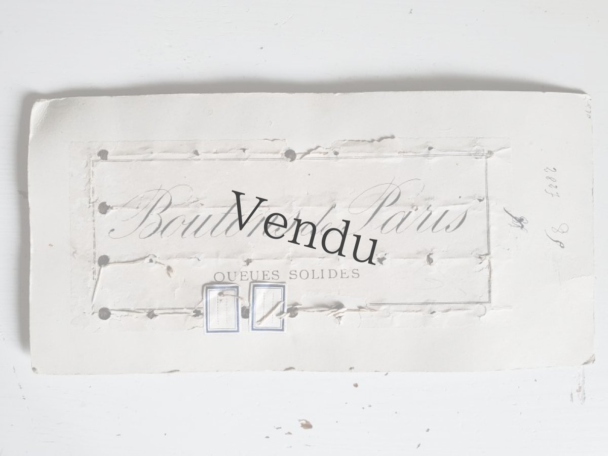 画像7: フランス 1900年前後　布製ボタンシート MODE DE PARIS 16mm (7)