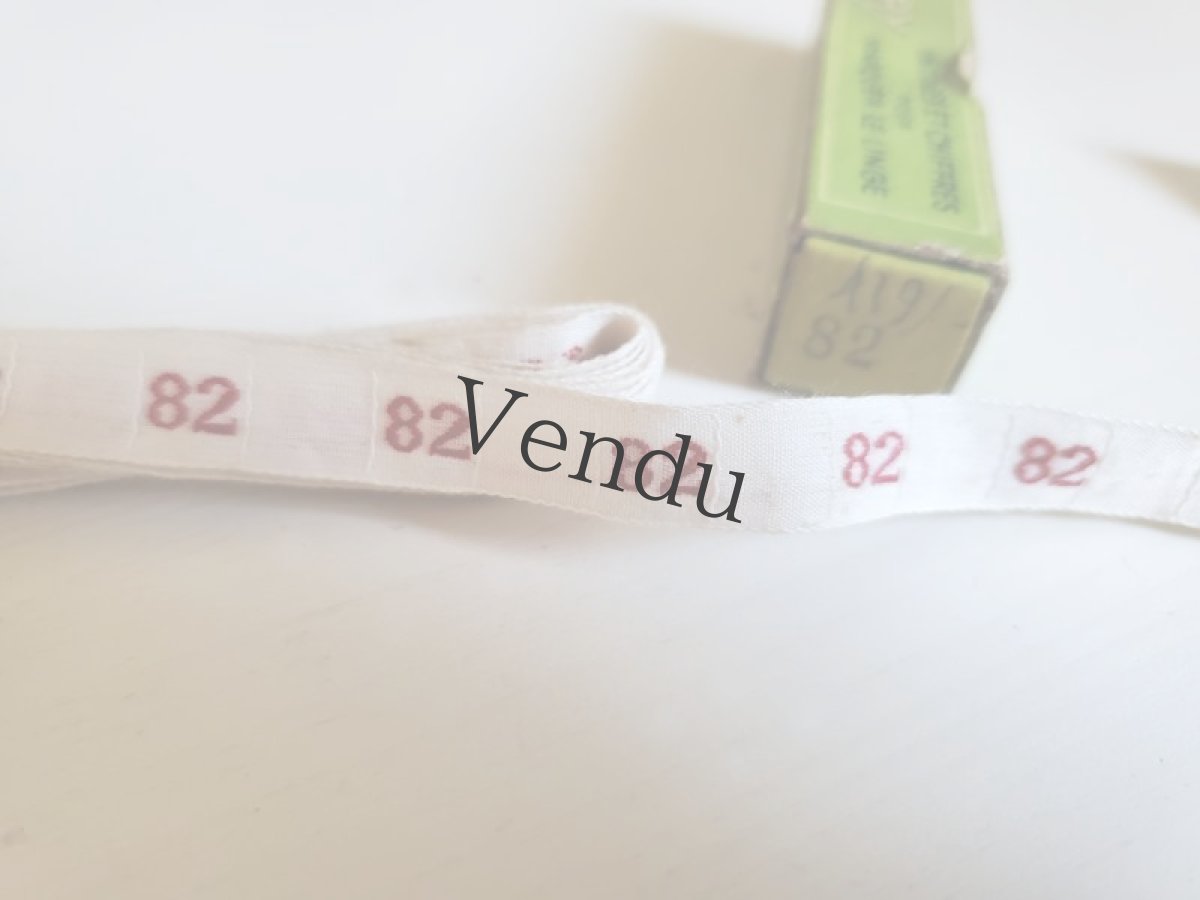 画像3: フランスアンティーク　数字刺繍テープ 《82》箱入り (3)