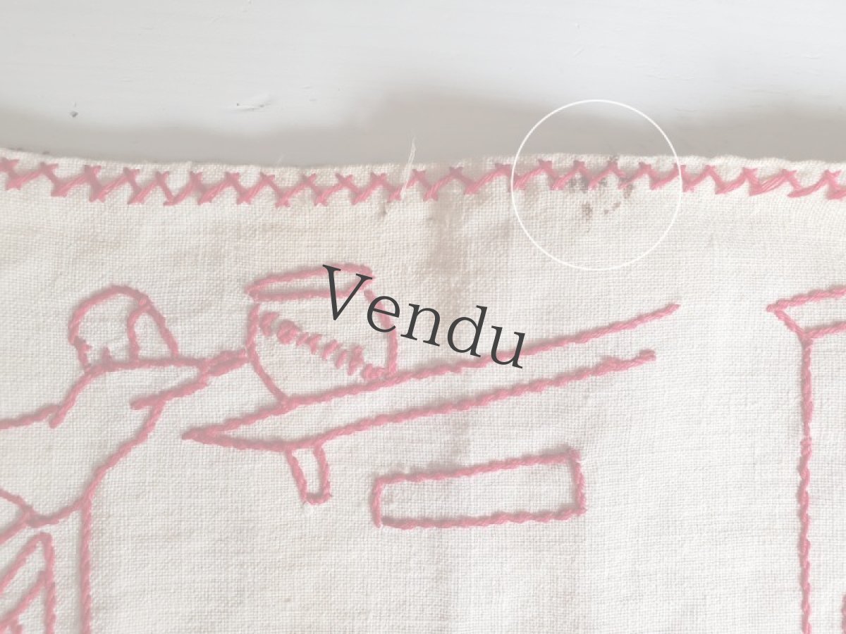 画像6: フランスヴィンテージ　刺繍リボントリム　おうち時間 161cm (6)