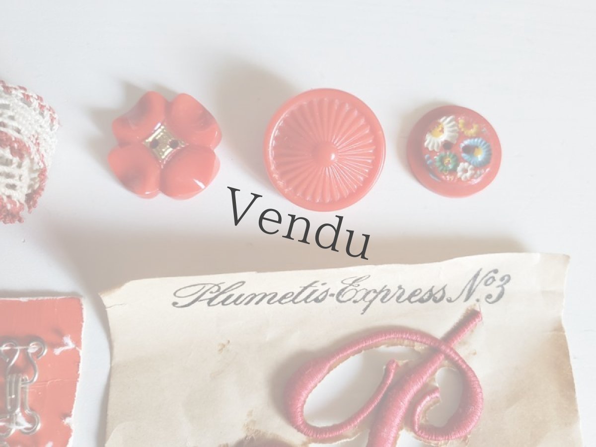 画像4: フランス蚤の市　メルスリーセット《Rouge》 (4)