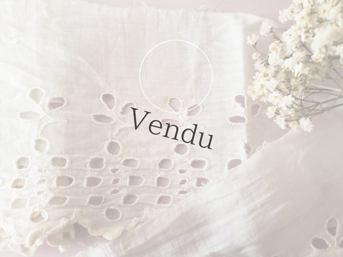 画像3: フランスヴィンテージ　カットワーク刺繍スカラップレース 120cm (3)