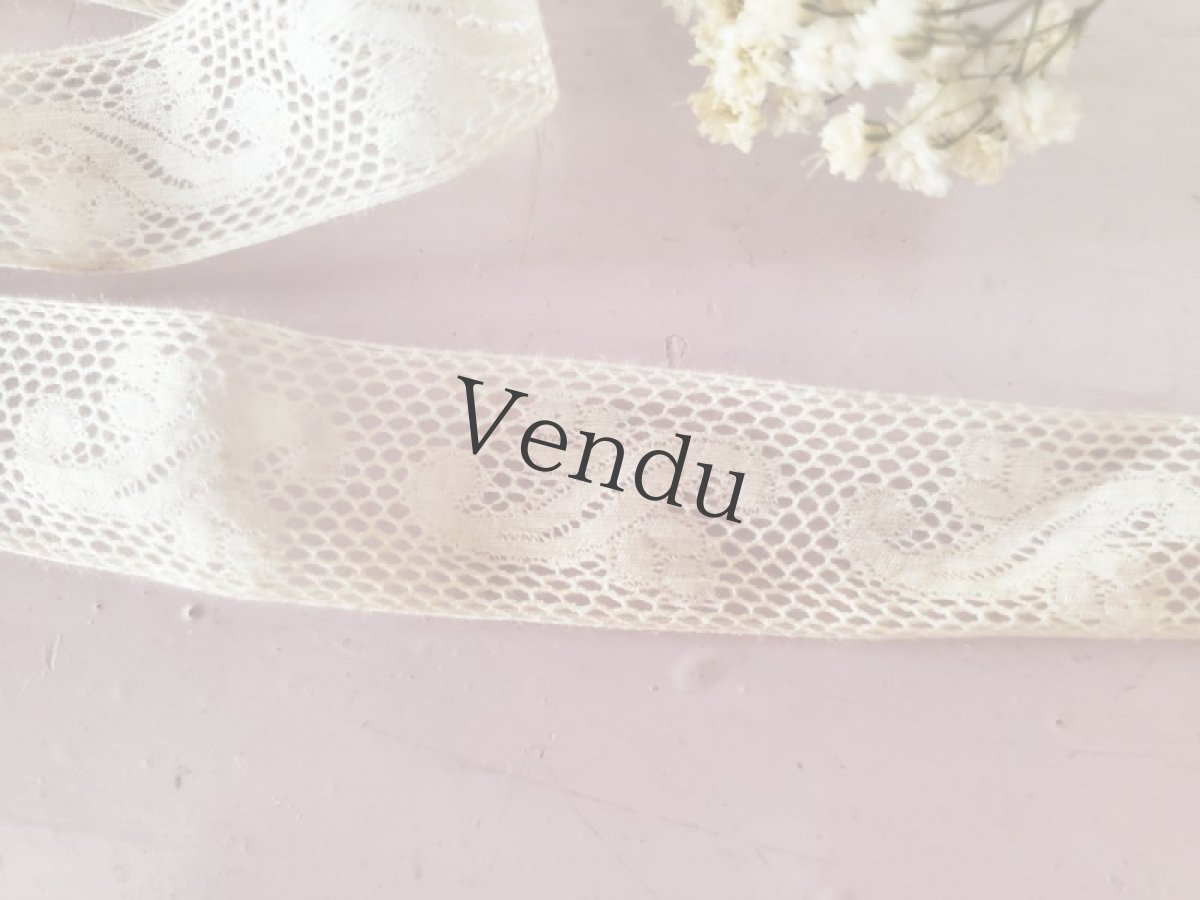 画像2: フランスアンティーク　ヴァランシエンヌレース 100cm (2)