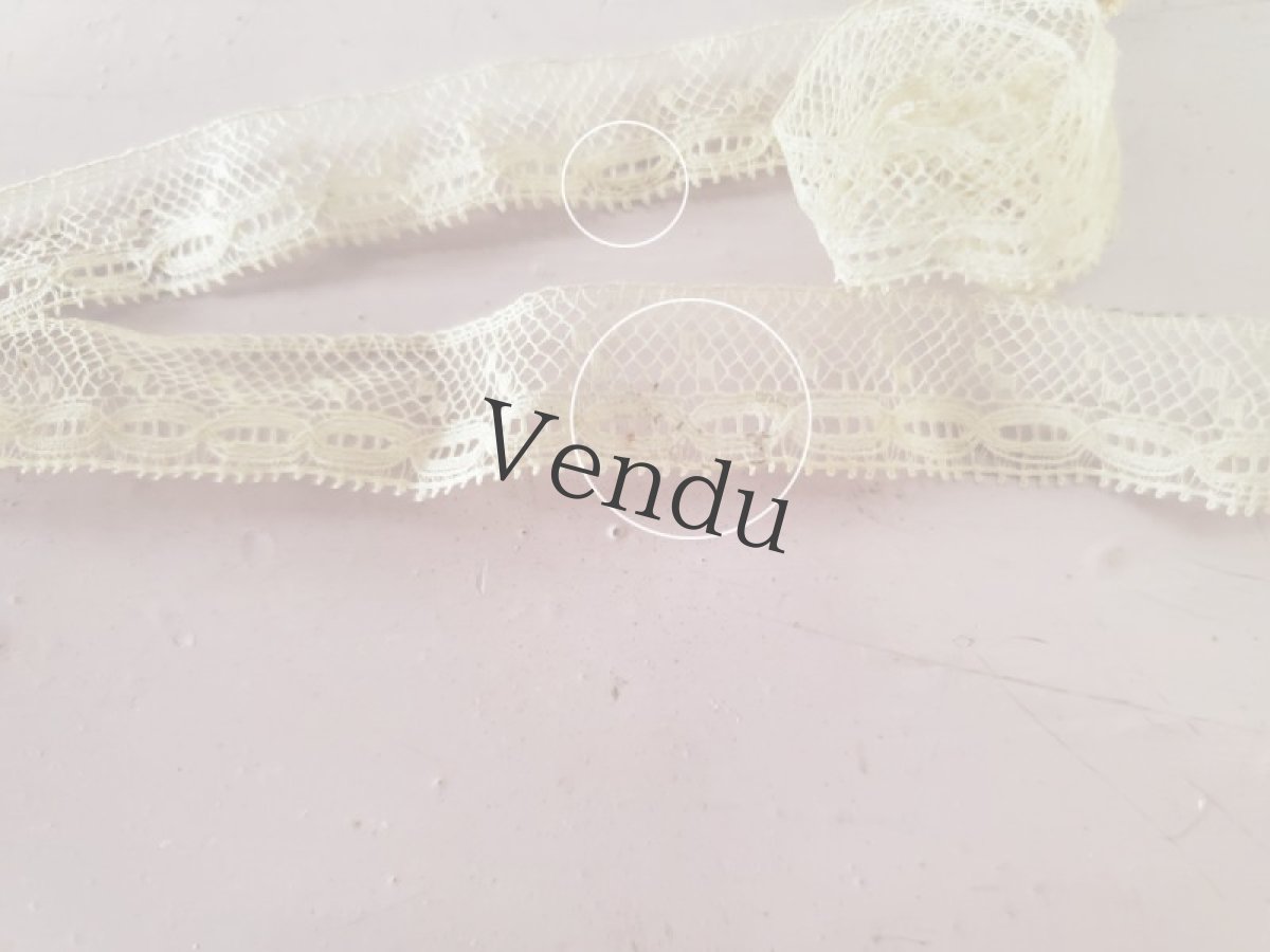 画像3: フランスアンティーク　チュールレースブレード 83cm (3)