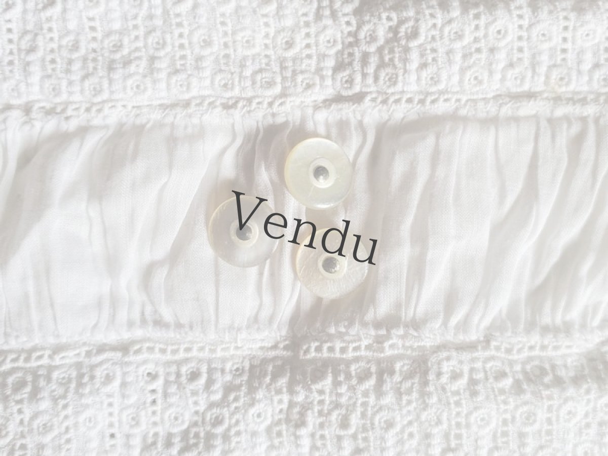 画像3: フランスアンティーク　貝×メタルボタン 10mm 3こセット (3)