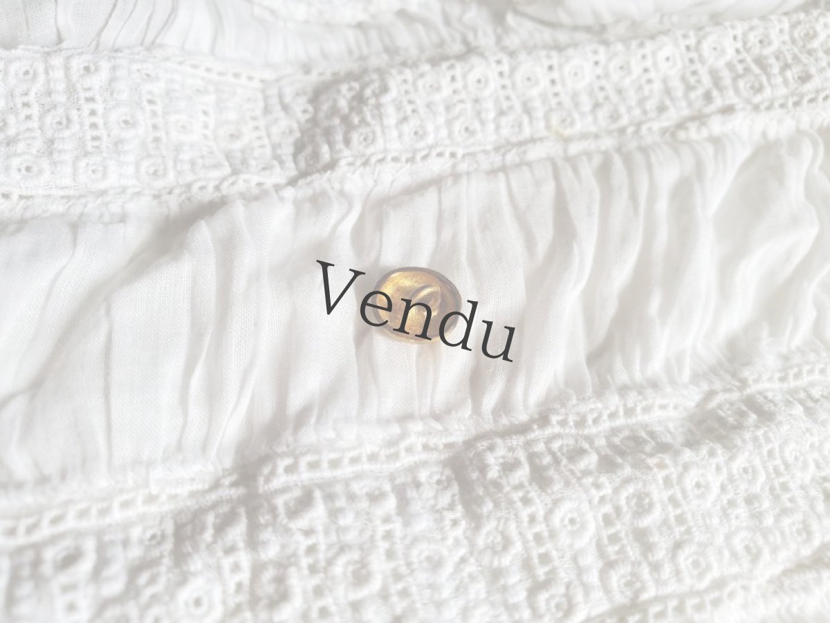 画像3: フランス1900年前後　極小エマイユボタン 水色 8mm (3)