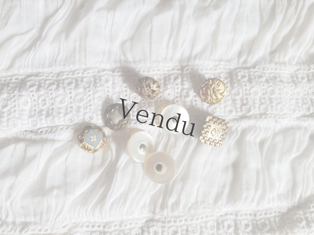 画像5: フランス1900年前後　極小メタルボタン 9mm (5)