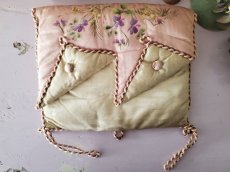 画像5: フランスアンティーク　ハンキーケース　スミレとミモザ ハンドペイント (5)