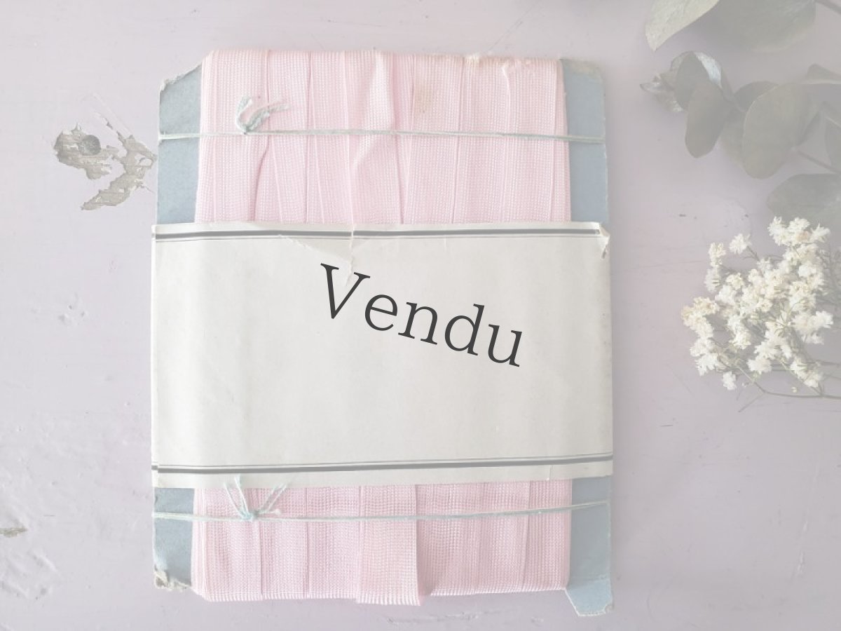 画像4: フランスヴィンテージ　未使用 ラベル付き台紙巻きリボン (4)