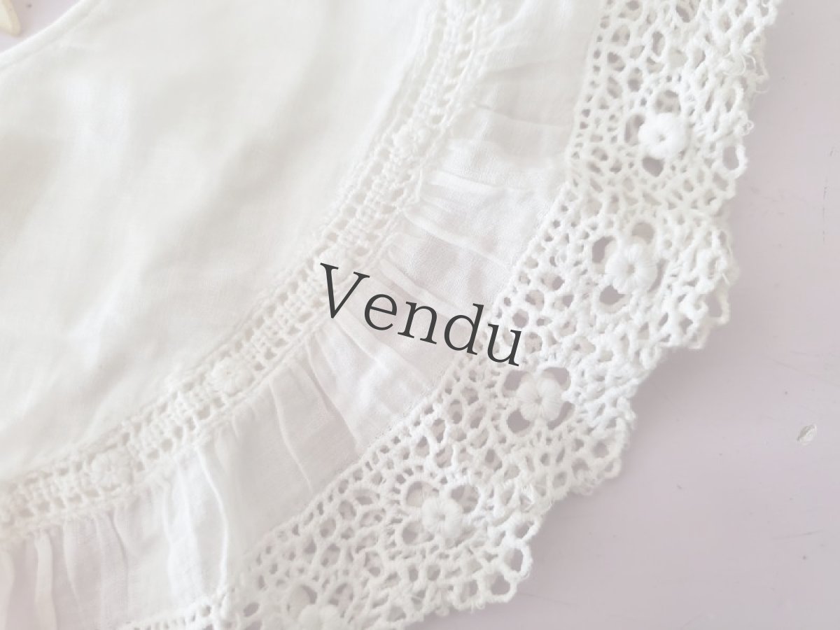 画像5: フランスアンティーク　イニシャル刺繍入りバボワール (5)