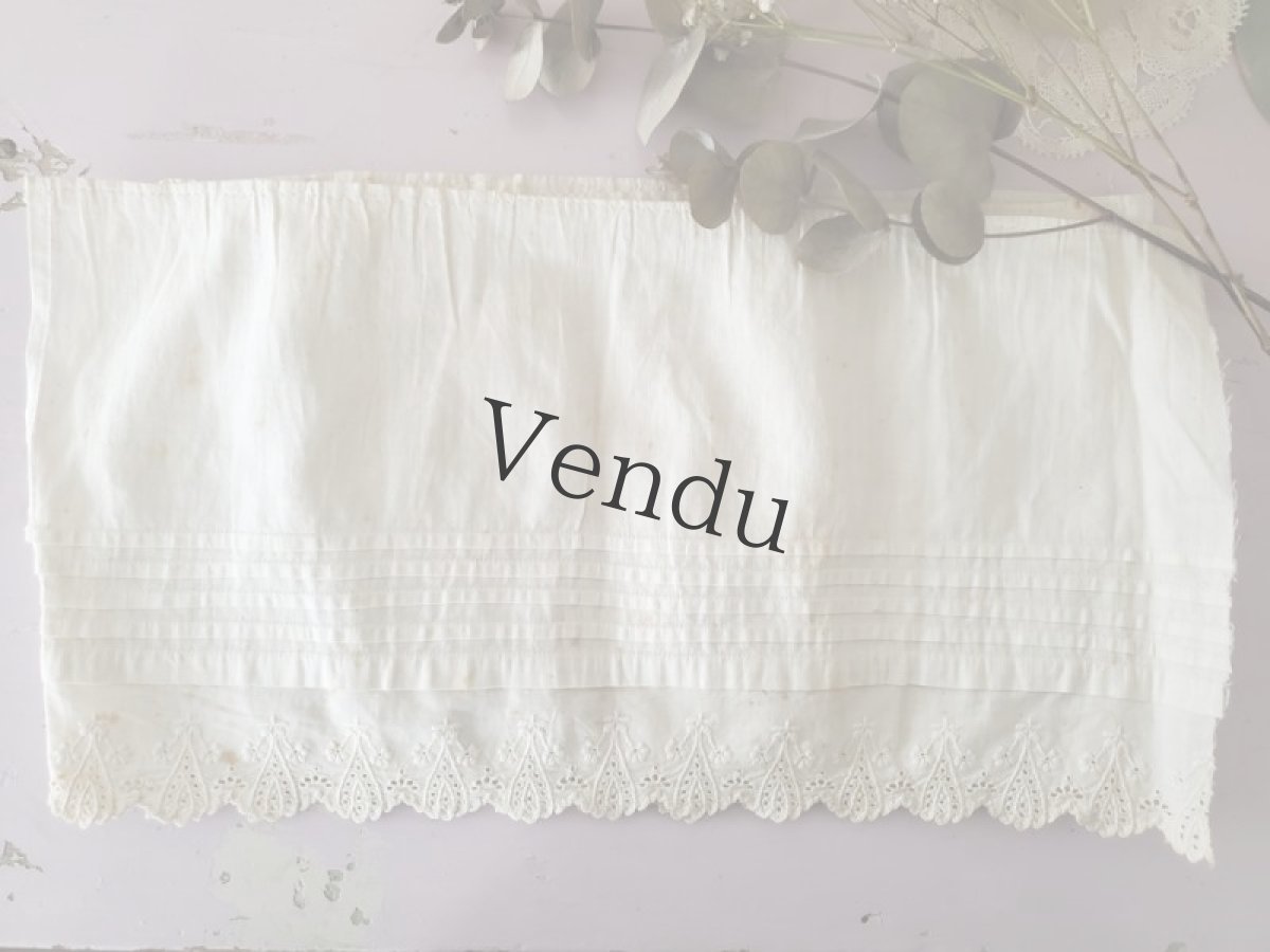 画像6: フランスアンティーク　カットワーク刺繍 幅広はぎれ 96cm (6)