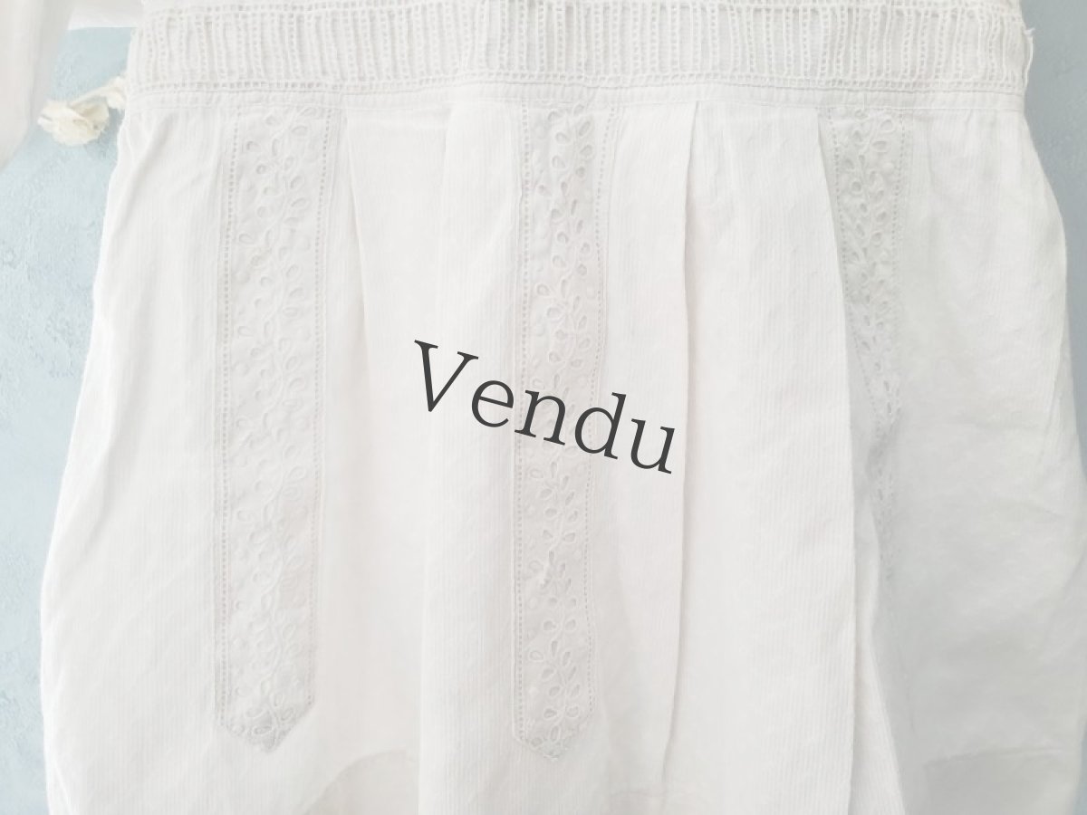 画像4: フランスヴィンテージ　べべ 白ドレス (4)